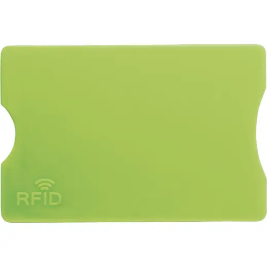 Plastic Card Holder with RFID Protection Light Green
